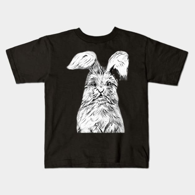 English Angora Kids T-Shirt by YollieBeeArt